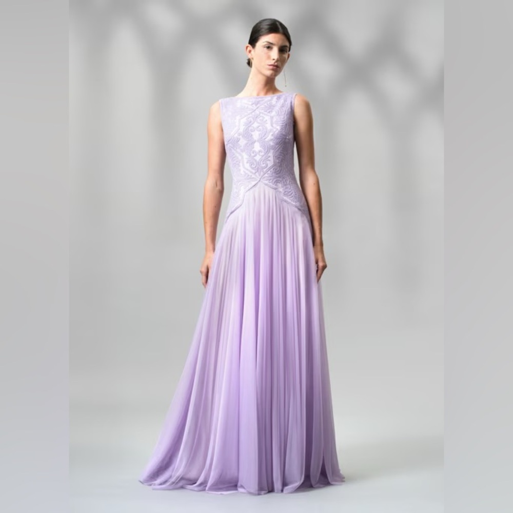 Tadashi Shoji Lavender Lace Gown Size 10 | Mother of the Bride Dress